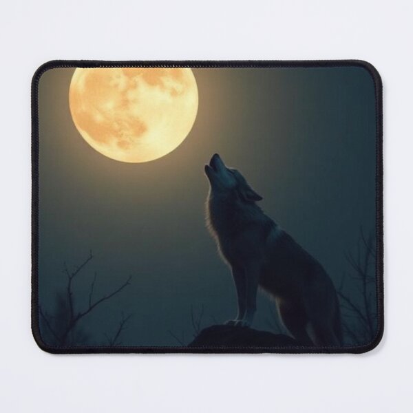 Item preview, Wolf howling moon designed and sold by Black Rose Products .