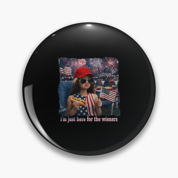 Item preview, Just Here for The Wieners Funny 4th of July Girl Face Meme designed and sold by cass-vale-lab.