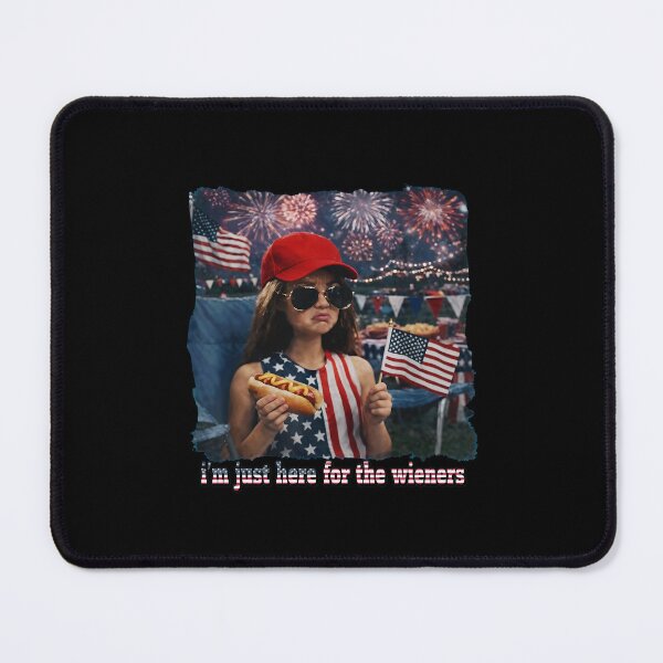 Item preview, Just Here for The Wieners Funny 4th of July Girl Face Meme designed and sold by cass-vale-lab.