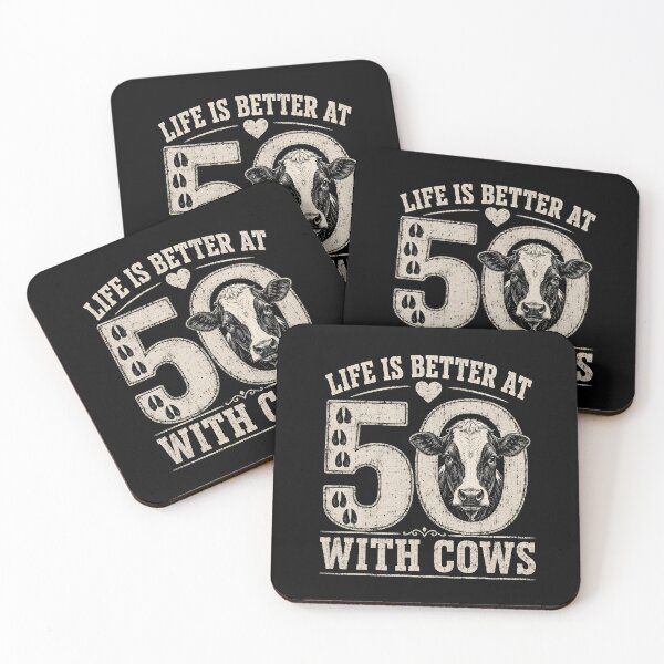Item preview, Life is Better At 50 with Highland Cows designed and sold by zoes-ink.