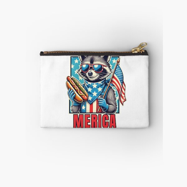 Item preview, Patriotic Raccoon Hot Dog Cookout Illustration designed and sold by StranHabesre51.