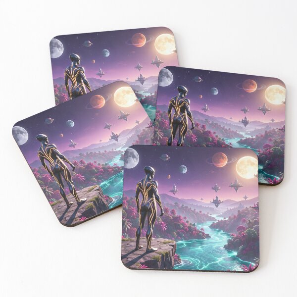 Item preview, The Guardian of Aethelgard: A Sci-Fi Vision of an Alien Planet designed and sold by VoidVeilStudio.