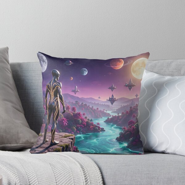 Item preview, The Guardian of Aethelgard: A Sci-Fi Vision of an Alien Planet designed and sold by VoidVeilStudio.