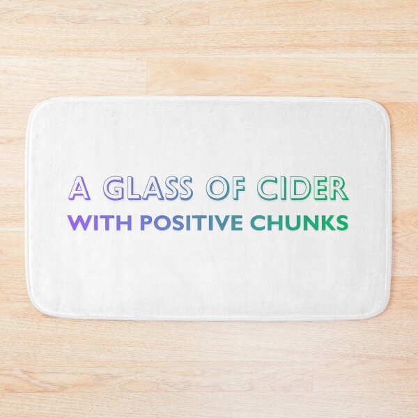 Item preview, A glass of cider with positive chunks designed and sold by ArtistTejal.