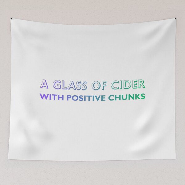 Item preview, A glass of cider with positive chunks designed and sold by ArtistTejal.