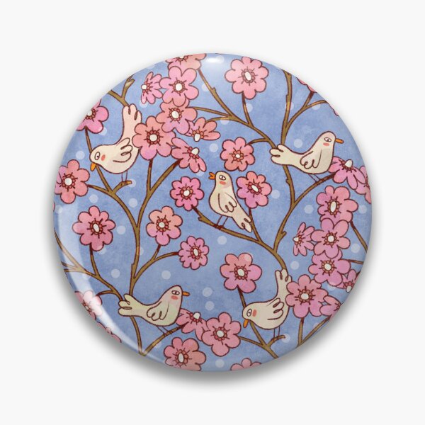 Item preview, Little White Doves On Branches - blue background designed and sold by Itouchedabee.