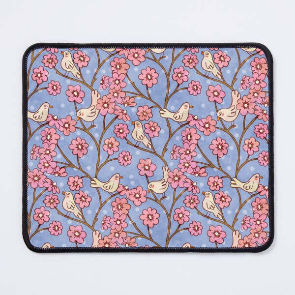 Item preview, Little White Doves On Branches - blue background designed and sold by Itouchedabee.