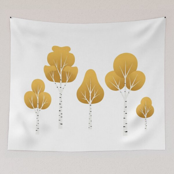 Item preview, Golden Birch Serenity designed and sold by TheDenimArt.