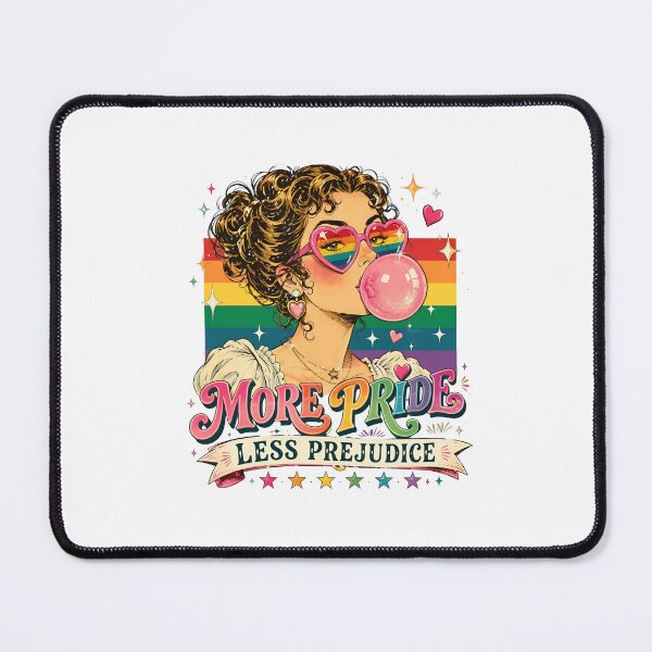 Item preview, more pride less prejudice lgbt gay lesbian support art designed and sold by cass-vale-lab.