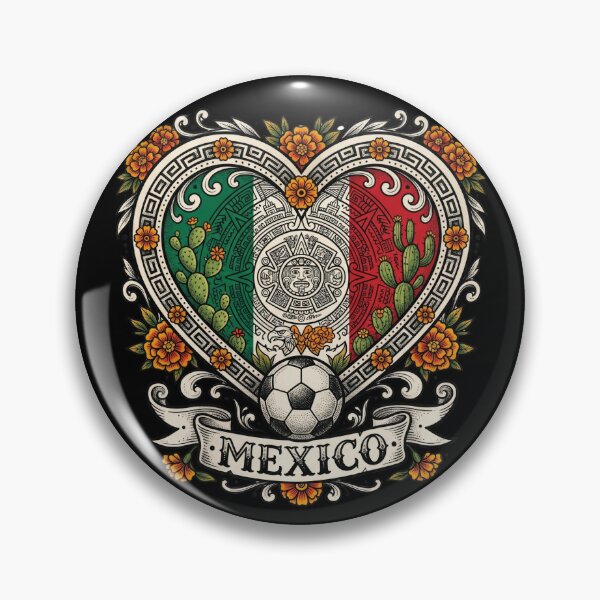 Item preview, Mexico Heart Aztec Marigold — Soccer World Cup 2026 designed and sold by David Mateo ArtWorks.