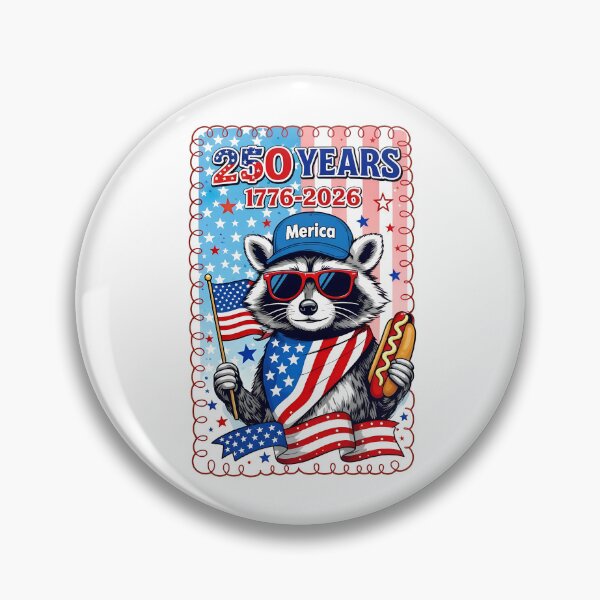 Item preview, Patriotic Raccoon Stamp 250 Year Anniversary designed and sold by StranHabesre51.