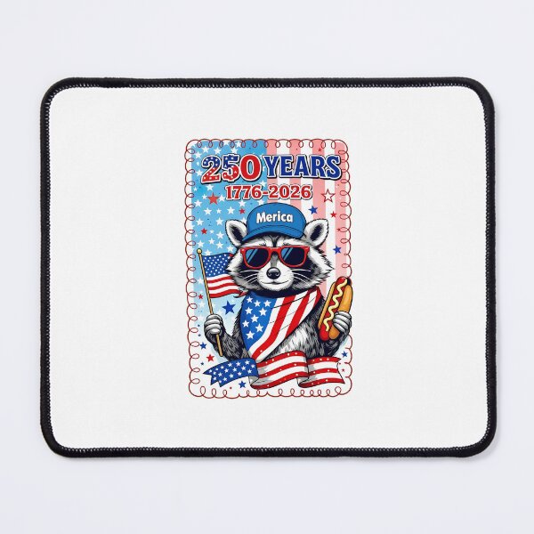 Item preview, Patriotic Raccoon Stamp 250 Year Anniversary designed and sold by StranHabesre51.