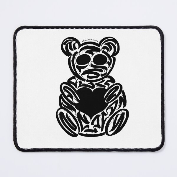 Item preview, Modern Calligraphic Teddy Bear With a Heart ORNAMENT designed and sold by elmuna.