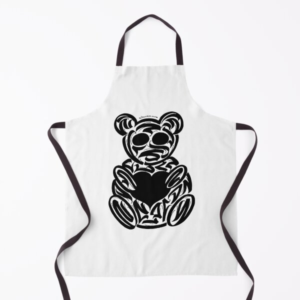 Item preview, Modern Calligraphic Teddy Bear With a Heart ORNAMENT designed and sold by elmuna.