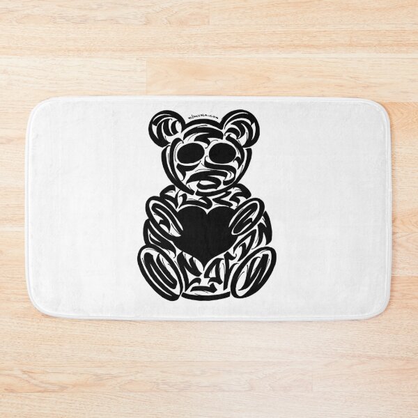 Item preview, Modern Calligraphic Teddy Bear With a Heart ORNAMENT designed and sold by elmuna.