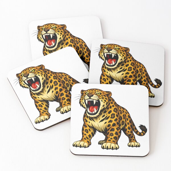 Item preview, Roaring Leopard – Fierce Big Cat Illustration designed and sold by ROARSOME DESiGNS.