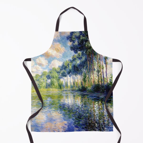 Item preview, Poplars on the Epte: Impression of Towering Trees, Shimmering Reflections designed and sold by artdesignsnow.