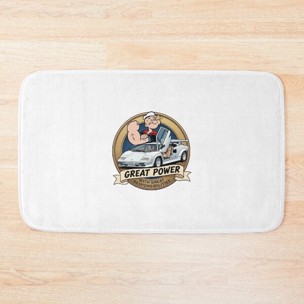 Item preview, Popeye's Great Power White Supercar Vector Emblem designed and sold by MottotoTech.
