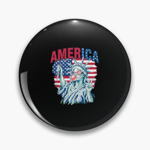 Item preview, statue of liberty blowing bubble women patriotic 4th of july designed and sold by cass-vale-lab.