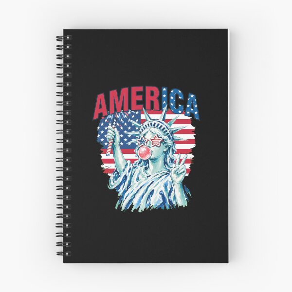 Item preview, statue of liberty blowing bubble women patriotic 4th of july designed and sold by cass-vale-lab.