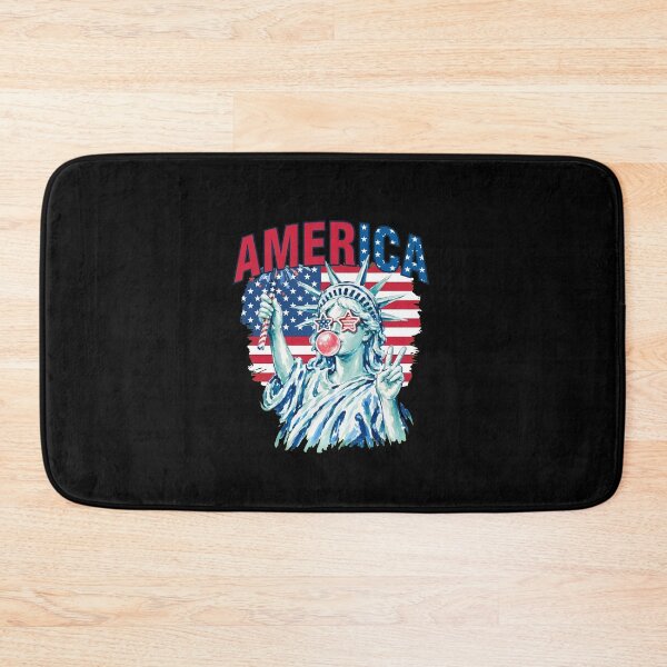Item preview, statue of liberty blowing bubble women patriotic 4th of july designed and sold by cass-vale-lab.