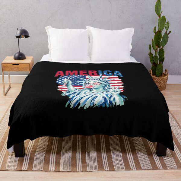 Item preview, statue of liberty blowing bubble women patriotic 4th of july designed and sold by cass-vale-lab.