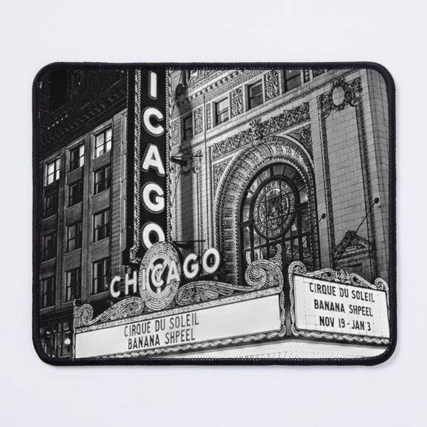 Item preview, Poster Chicago Theatre Sign in Black and White designed and sold by gamalielRocky.