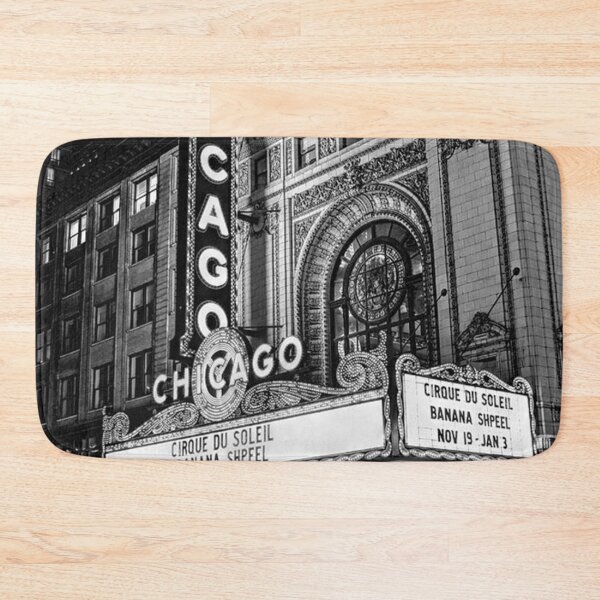 Item preview, Poster Chicago Theatre Sign in Black and White designed and sold by gamalielRocky.
