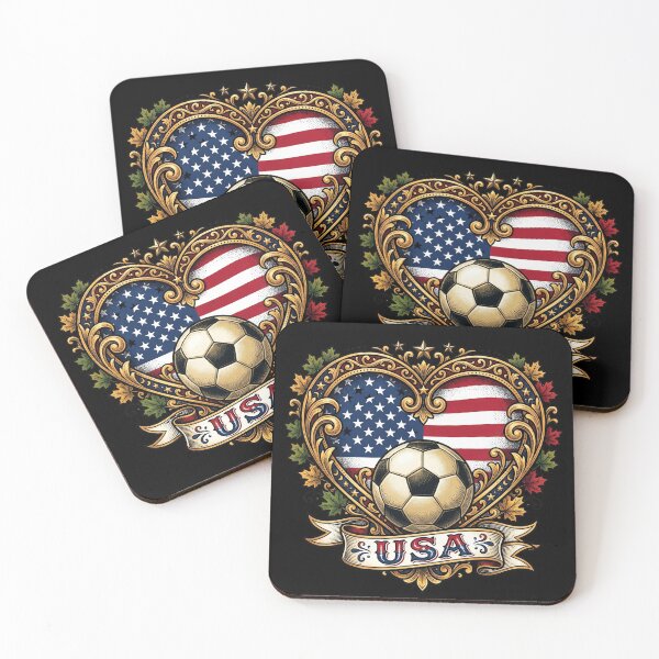 Item preview, USA Heart Flag Stars and Stripes — Soccer World Cup 2026 designed and sold by David Mateo ArtWorks.