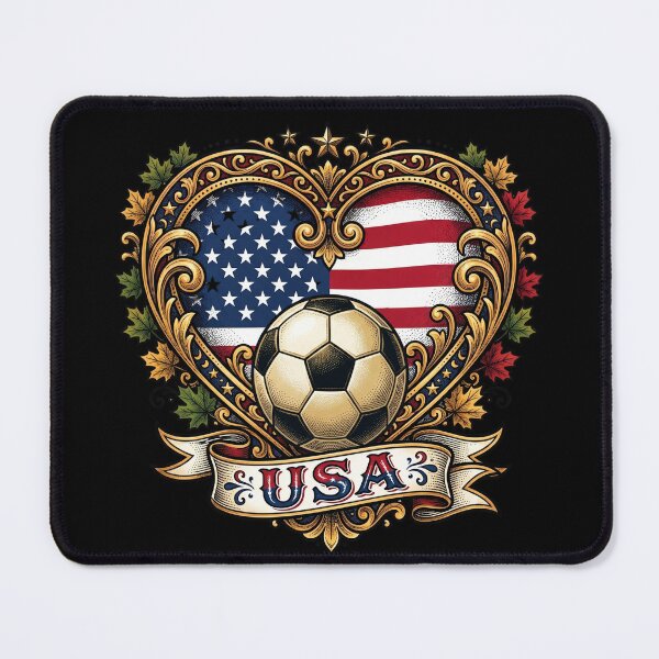Item preview, USA Heart Flag Stars and Stripes — Soccer World Cup 2026 designed and sold by David Mateo ArtWorks.