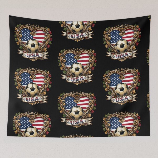 Item preview, USA Heart Flag Stars and Stripes — Soccer World Cup 2026 designed and sold by David Mateo ArtWorks.
