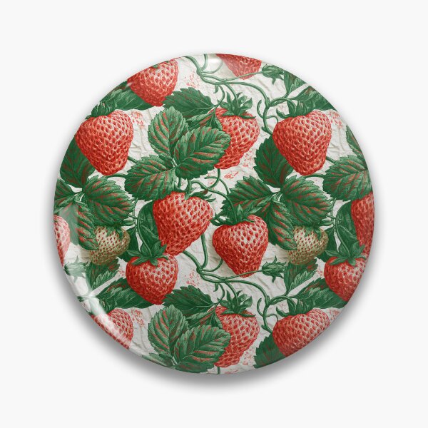 Item preview, Textured Paper Red Strawberry And Green Leaf Pattern designed and sold by igraphixart.