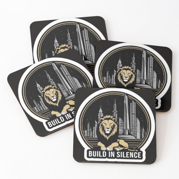 Item preview, Build In Silence Motivational Lion Sticker for Entrepreneurs and Dreamers designed and sold by skillifyme.