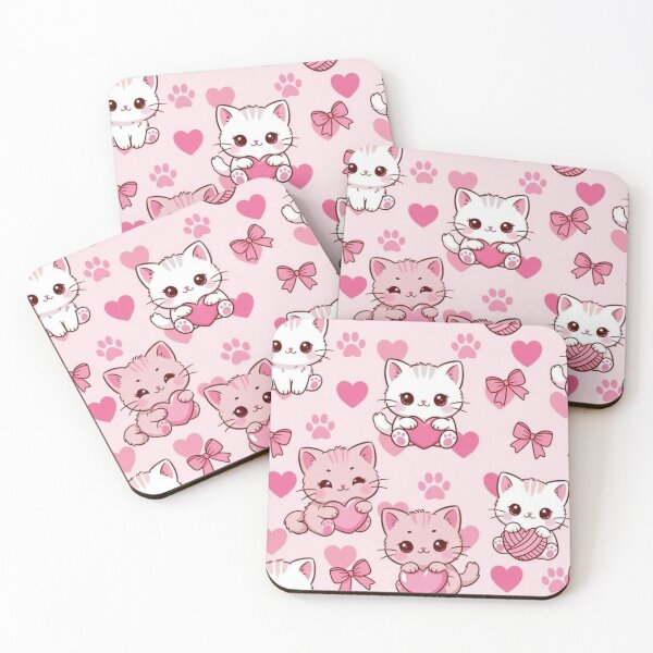 Item preview, Soft Pink Cats designed and sold by Palette & Hue.