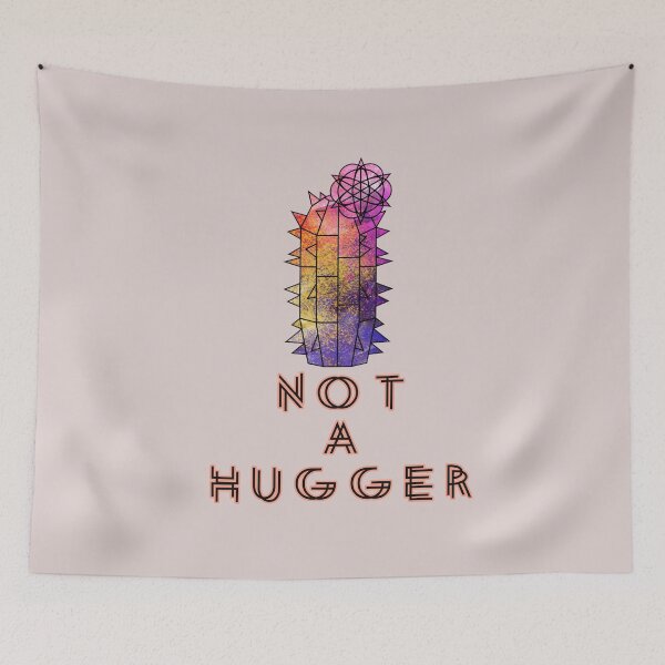 Item preview, Not A Hugger Funny Cactus Introvert Design designed and sold by GraphicComet.
