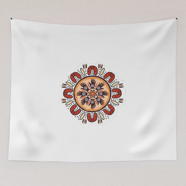 Item preview, Sacred Gathering – Aboriginal Inspired Mandala Art ! Indigenous Style Meeting Place Mandala – Earthy Ochre & Dots ! Unity Circles: Australian First Nations Inspired Graphic Art designed and sold by Ulikedigital14.