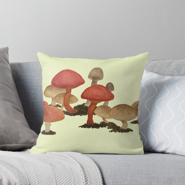 Item preview, Mushroom group in watercolour designed and sold by ikat1908.
