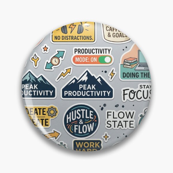 Item preview, Productivity Laptop Sticker Collection designed and sold by ArtsVenture.
