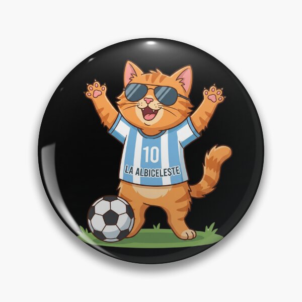 Item preview, Argentina Soccer Cat Goal Celebration — Albiceleste Cartoon designed and sold by David Mateo ArtWorks.