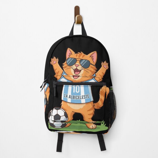 Item preview, Argentina Soccer Cat Goal Celebration — Albiceleste Cartoon designed and sold by David Mateo ArtWorks.