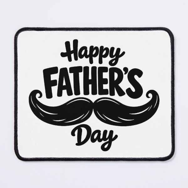 Item preview, Happy Father's Day Mustache Typography - Funny Dad Gift designed and sold by myforestfog.