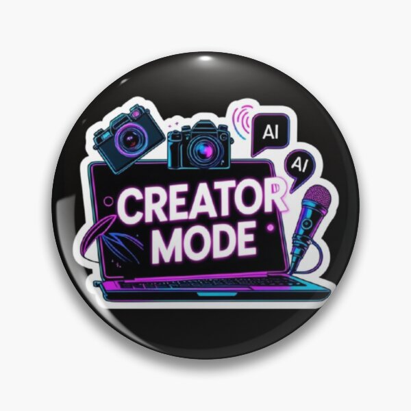 Item preview, Creator Mode AI Sticker for Content Creators and Digital Entrepreneurs designed and sold by skillifyme.