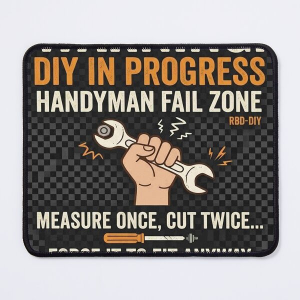Item preview, Funny DIY Handyman Fail Warning - Measure Once Cut Twice designed and sold by Petringo.