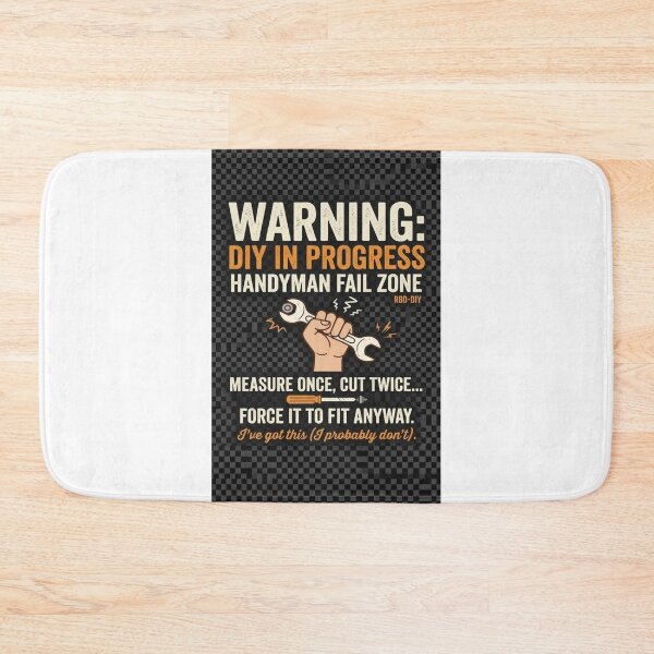Item preview, Funny DIY Handyman Fail Warning - Measure Once Cut Twice designed and sold by Petringo.