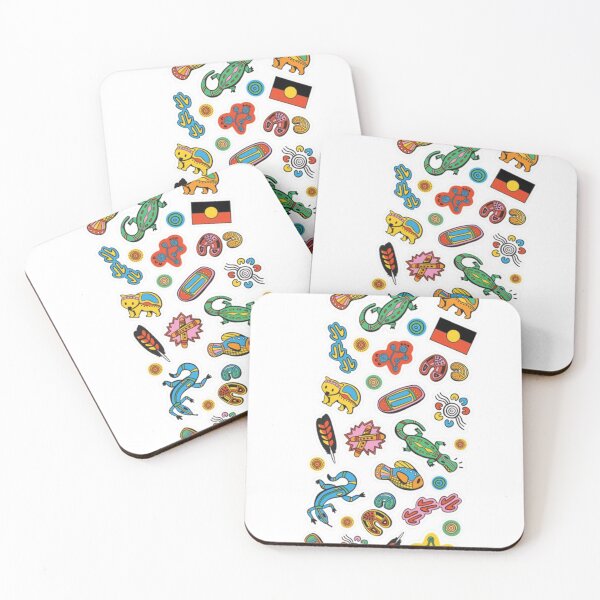 Item preview, Vibrant Australian Aboriginal Art & Symbols Sticker Sheet ! Colorful Indigenous Aussie Animals & Dreamtime Symbols ! First Nations Aussie Art Sticker Pack designed and sold by Ulikedigital14.