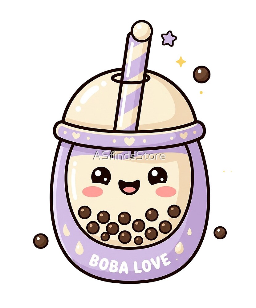Boba Bubble Tea die-cut sticker