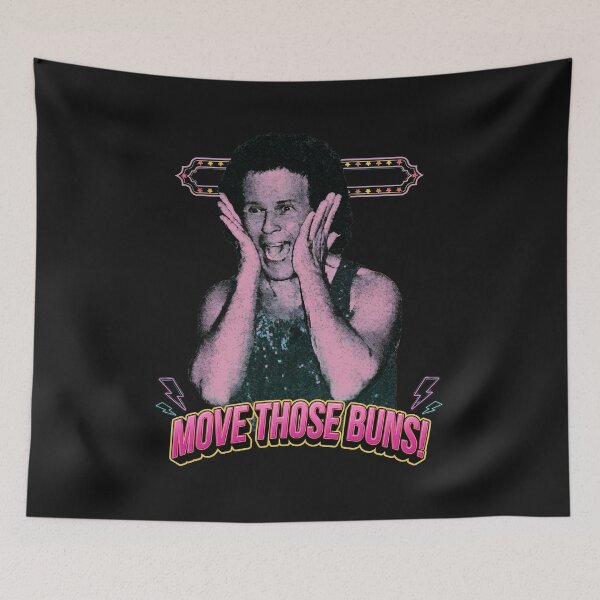 Item preview, Move Those Buns Retro Fitness Graphic  designed and sold by ActuallyVen.