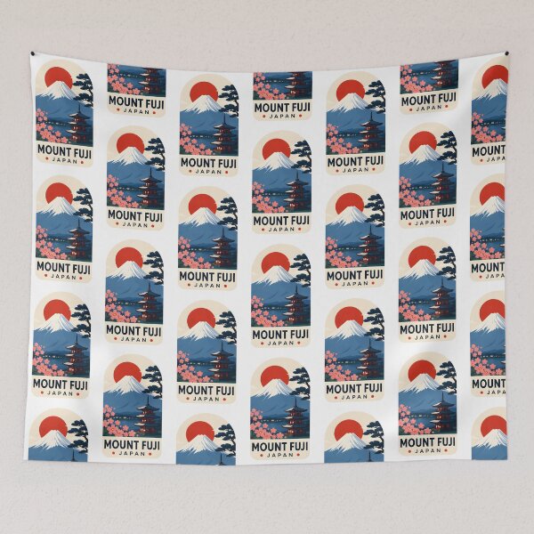 Item preview, Mount Fuji Japan Travel Sticker Japanese City Aesthetic Design designed and sold by Olivra.