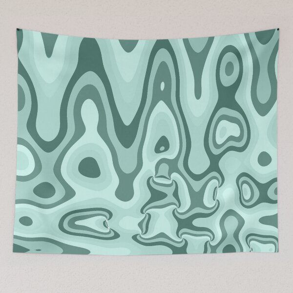 Item preview, Liquid Retro Abstract Teal designed and sold by mirimo.