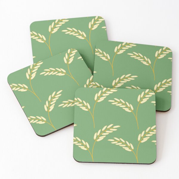 Item preview, Golden Rice Ear Repeating Pattern with Harvest Grain Design designed and sold by Longsilp.